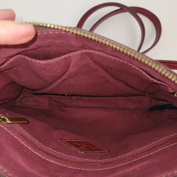 Fossil Emma Burgundy/Multi Colored Square Crossbody Bag One Size - Picture 7 of 11